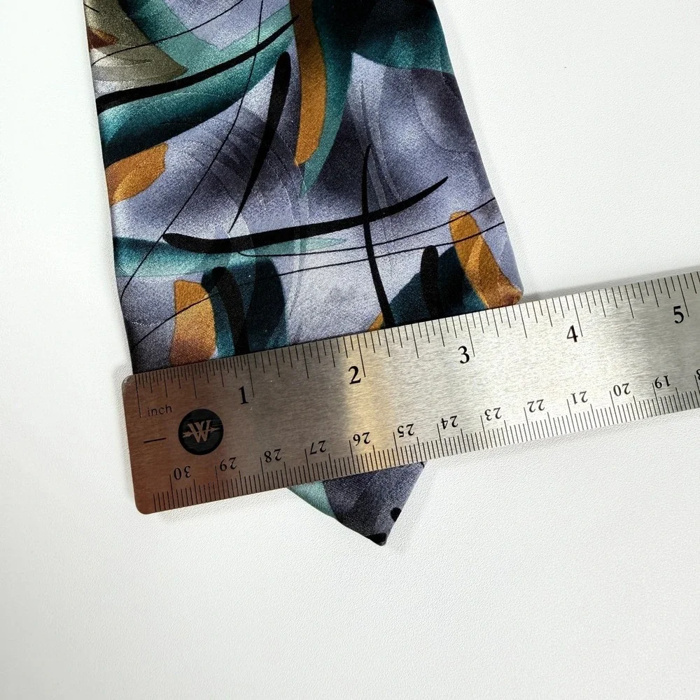 J. Garcia Tie Limited Edition In The Park Collection 46 Abstract Silk Necktie